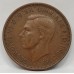 AUSTRALIA 1942I . ONE 1 PENNY . VARIETY . DECLAMINATIONG ON THE SURFACE